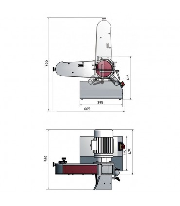 Masina de slefuit cu banda si disc Optimum DBS 75