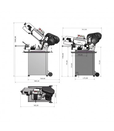 Ferastrau pentru metal cu banda Optimum S 131 GH