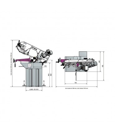 Ferastrau orizontal pentru metal Optimum S 210 G