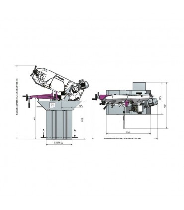 Ferastrau orizontal pentru metal Optimum S 275 N