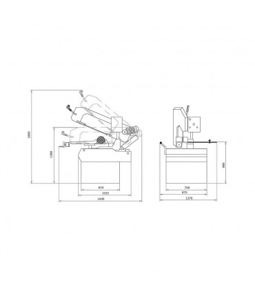 Ferastrau cu banda pentru metal cu taiere cu mitra dubla Optimum S 285 DG