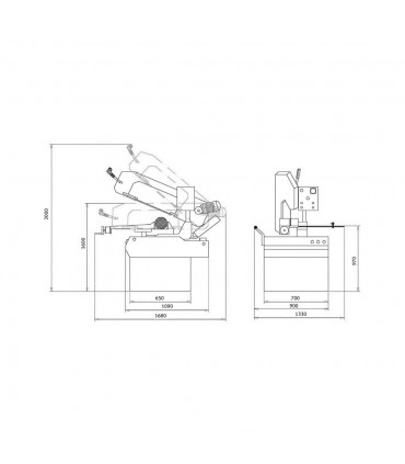 Ferastrau cu banda pentru metal cu taiere cu mitra dubla Optimum S 310 DG Vario