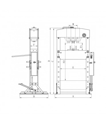 Presa hidraulica de atelier Unicraft WPP 75 E