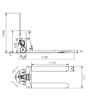 Transpalet cu cantar si imprimanta Unicraft PHW 2002 WP