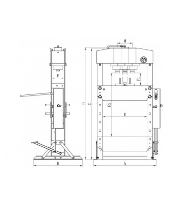 Presa hidraulica de atelier Unicraft WPP 20 E