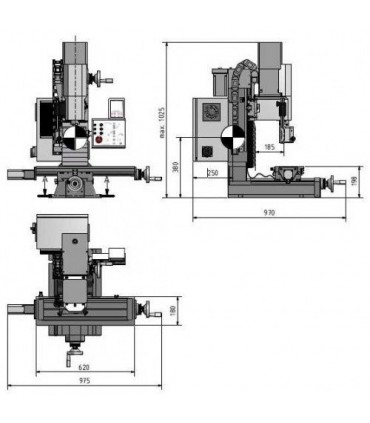 Masina de frezat Optimum MH 25 V