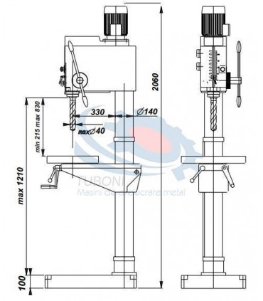 Masina de gaurit cu cutie de viteza S 40 M